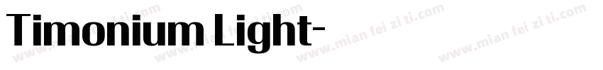 Timonium Light字体转换
